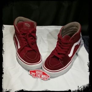 Vans sk8 hi red shoes